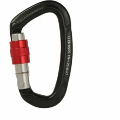 ELLE 25kN Mousqueton, Mousquetons En Aluminium, Pour Hamacs, Balançoire De Yoga, Camping, Porte-clés, Chiens Verrouillables(noir)