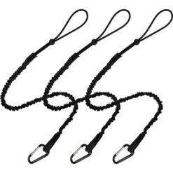 CHANCEY Harnais D'escalade 3pcs Baudrier Rétractable Avec Mousqueton à Verrouillage En Aluminium Et Extrémité à Boucle Réglable,SEMAket