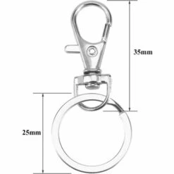 PERLE RARE 30PCS Porte Cle Mousqueton Détachables Mousqueton Pivotants Avec Boucle Et Anneau De Clé -Equipement antichute Soldes 60255732 3