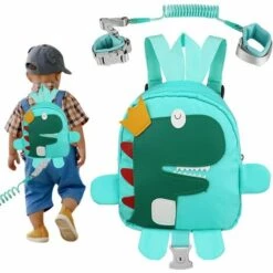 PERLE RARE Harnais De Sécurité Enfant, Sac à Dos Avec Sécurité Laisse, 1.5 M Anti Perdu Poignet Ceinture Pour Bébé Rênes De Sécurité Laisse Bracelet Poignet Lien Laisse (dinosaure)