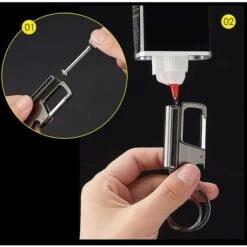 PERLE RARE Allumettes Permanentes En Métal, étanches, Silex Allumettes En Métal Allume Feu Ouvre-Bouteille Porte-clés De Voiture Briquet Remplissable Au Kérosène De Plein Air Matériel De Sauvetage D'urgence -Equipement antichute Soldes 60256308 5