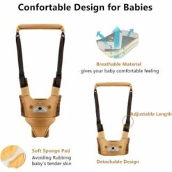 PERLE RARE Aide Marche Bébé,Harnais Bebe, Trotteur Aide à La Marche Des Tout-petits, Bébé Harnais De Sécurité Enfant Réglable Bretelles Aide à La Marche Bébé Marche Protection Ceinture -Equipement antichute Soldes 60256604 3
