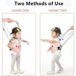 PERLE RARE Harnais De Marche Pour Bébé, Harnais Bebe, Trotteur Aide à La Marche Des Tout-petits De Sécurité Enfant Réglable Bretelles Aide à La Marche Bébé Marche Protection Ceinture Pour 6-27 Mois Filles(Rose) -Equipement antichute Soldes 60256811 4