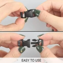 DENUOTOP Boucle Plastique, 60 Pcs Boucles Rapide En Plastique Pour Sangle 10 Mm, Boucle Plastique Latéra Clip Fermoir Pour Curseur De Sangle Corde Sac à Dos Enfant Collier De Chien(Noir) -Equipement antichute Soldes 60297495 3