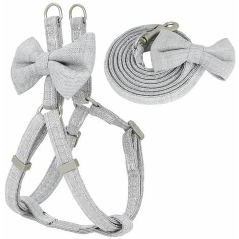 Harnais Double Couche Pour Chien, Ensemble De Collier Réglable, Doux Et Mignon, Avec Nœud, Pour Petit Et Moyen Animal FUIENKO 3 Harnais Double Couche Pour Chien, Ensemble De Collier Réglable, Doux Et Mignon, Avec Nœud, Pour Petit Et Moyen Animal FUIENKO