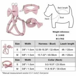 Harnais Double Couche Pour Chien, Ensemble De Collier Réglable, Doux Et Mignon, Avec Nœud, Pour Petit Et Moyen Animal FUIENKO 9 Harnais Double Couche Pour Chien, Ensemble De Collier Réglable, Doux Et Mignon, Avec Nœud, Pour Petit Et Moyen Animal FUIENKO -Equipement antichute Soldes 60419035 4