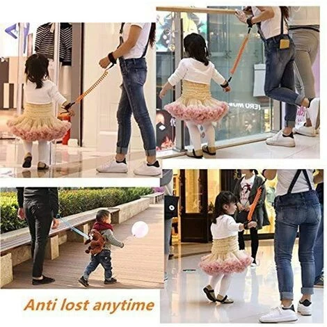HEGUYEY 2PCS Laisse De Sécurité Pour Enfants, Bébé Anti-Perdu Poignet, Ande De Poignet En Coton Respirant à Rotation à 360 °,pour Voyage Supermarché Exploration Helper 1.5M Baudrier 7 HEGUYEY 2PCS Laisse De Sécurité Pour Enfants, Bébé Anti-Perdu Poignet, Ande De Poignet En Coton Respirant à Rotation à 360 °,pour Voyage Supermarché Exploration Helper 1.5M Baudrier – Image 5