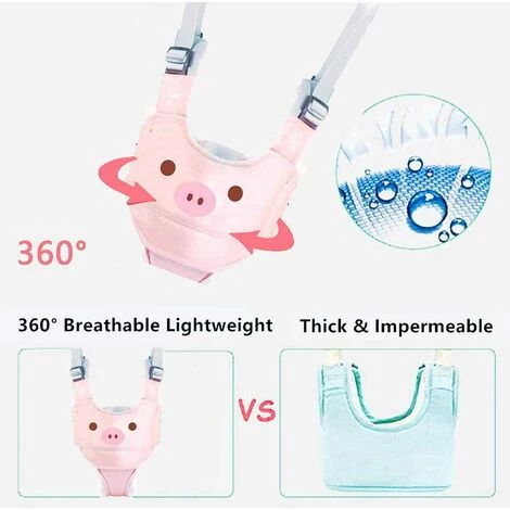 HEGUYEY Harnais De Marche Pour Bébé, Harnais Bebe, Trotteur Aide à La Marche Des Tout-petits De Sécurité Enfant Réglable Bretelles Aide à La Marche Bébé Marche Protection Ceinture Pour 6-27 Mois Filles 4 HEGUYEY Harnais De Marche Pour Bébé, Harnais Bebe, Trotteur Aide à La Marche Des Tout-petits De Sécurité Enfant Réglable Bretelles Aide à La Marche Bébé Marche Protection Ceinture Pour 6-27 Mois Filles – Image 2