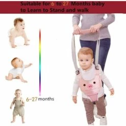 HEGUYEY Harnais De Marche Pour Bébé, Harnais Bebe, Trotteur Aide à La Marche Des Tout-petits De Sécurité Enfant Réglable Bretelles Aide à La Marche Bébé Marche Protection Ceinture Pour 6-27 Mois Filles 11 HEGUYEY Harnais De Marche Pour Bébé, Harnais Bebe, Trotteur Aide à La Marche Des Tout-petits De Sécurité Enfant Réglable Bretelles Aide à La Marche Bébé Marche Protection Ceinture Pour 6-27 Mois Filles -Equipement antichute Soldes 60440267 5
