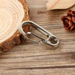 YD Outdoor Camping Hiking Carabiner Hook Stainless Steel Keychain Buckle Release Keyring -Equipement antichute Soldes 60495882 5