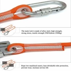 OUSUDELA Lanière De Sécurité Professionnelle En Nylon Avec Crochet - Harnais D’escalade De Haute Résistance Et Anti-chute -Equipement antichute Soldes 60572729 4