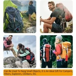 MACARON Porte-clés En Paracorde Avec Mousqueton, Lanière Tressée Pour Clés, Couteau, Lampe De Poche, Camping, Randonnée, Sac à Dos Pour Homme Et Femme, 5 Couleurs LO-Ron -Equipement antichute Soldes 60885580 5