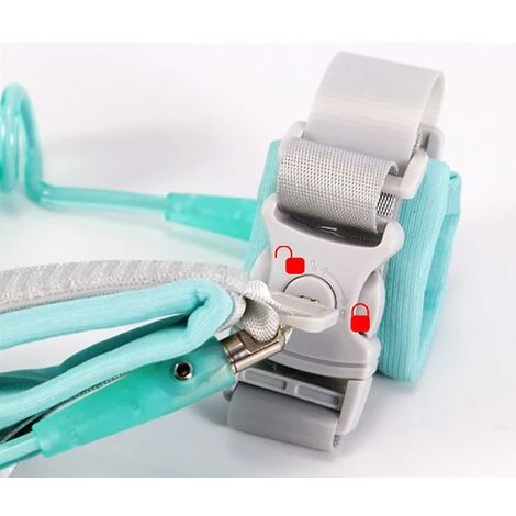 CADEAUX Kid Baby Anti Lost Band Safety Link Harnais Dragonne Ceinture + Serrure (Bleu, 2.5M) 5 CADEAUX Kid Baby Anti Lost Band Safety Link Harnais Dragonne Ceinture + Serrure (Bleu, 2.5M) – Image 3