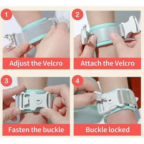 CADEAUX Kid Baby Anti Lost Band Safety Link Harnais Dragonne Ceinture + Serrure (Bleu, 2.5M) 7 CADEAUX Kid Baby Anti Lost Band Safety Link Harnais Dragonne Ceinture + Serrure (Bleu, 2.5M) – Image 5