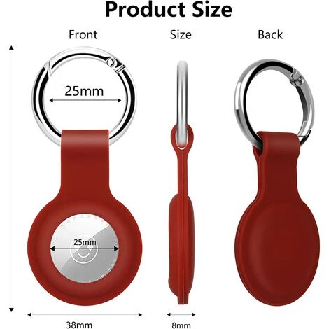 ROSIER Étui Protection Compatible Avec Airtag, Airtag Housse Coque Keyring Tracker Pour Votre Clé De Voiture, Votre Sac, Chien Laisse Et Plus Encore, Black Dark Grey Burgundy Midnight Blue——VEBTles 6 ROSIER Étui Protection Compatible Avec Airtag, Airtag Housse Coque Keyring Tracker Pour Votre Clé De Voiture, Votre Sac, Chien Laisse Et Plus Encore, Black Dark Grey Burgundy Midnight Blue——VEBTles – Image 4