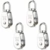 DONTODENT Paquet De 4 Paquet Poulie Poulie M25 En Acier Inoxydable 304 Poulie Simple Poulie 25mm, Chargement 150kg, Argent -Equipement antichute Soldes 61076434 1