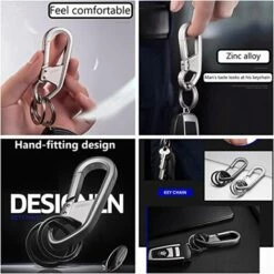 GUAZHUNIFR Porte-clés En Alliage De Zinc, Solide En Forme De Mousqueton, Porte-clés Porte-clés à Libération Rapide, Porte-clés Détachable -Equipement antichute Soldes 61137172 3