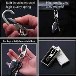 GUAZHUNIFR Porte-clés En Alliage De Zinc, Solide En Forme De Mousqueton, Porte-clés Porte-clés à Libération Rapide, Porte-clés Détachable -Equipement antichute Soldes 61137172 5