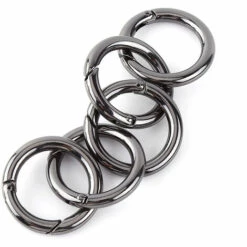 YD 5 Pièces En Alliage De Zinc Rond Mousqueton Printemps Snap Clips Crochet Porte-clés Porte-clés Boucle -Equipement antichute Soldes 61209915 3
