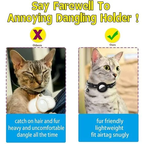 DECKON Collier Pour Chat Airtag, Collier Réfléchissant Pour Chat Airtag Avec Cloche Et Support étanche En Silicone Airtag Green-Black 6 DECKON Collier Pour Chat Airtag, Collier Réfléchissant Pour Chat Airtag Avec Cloche Et Support étanche En Silicone Airtag Green-Black – Image 4