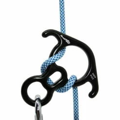 IRISFR Dispositif De Descente à Oreille Recourbée 40kN Descendeur Aluminium Materiel Pour Les Loisirs De Plein Air Appliquer Cordes 17*16.8*1.7cm (Noir),Lilaris