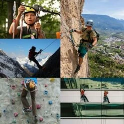 IRISFR Dispositif De Descente à Oreille Recourbée 40kN Descendeur Aluminium Materiel Pour Les Loisirs De Plein Air Appliquer Cordes 17*16.8*1.7cm (Noir)，Lilaris -Equipement antichute Soldes 61288920 3