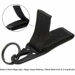 CADEAUX Mousqueton Suspendu Tactique 5 Pièces Avec Boucle D'attache Pour Sangle De Sac à Dos, Porte-clés, Pour Le Camping -Equipement antichute Soldes 61653880 3