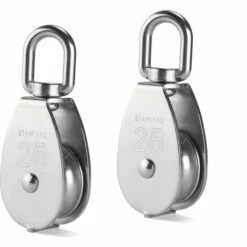 EINEMGELD Poulie En Acier Inox 304 M25 Poulie De Levage 400kg 2 Pièces