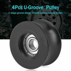 EINEMGELD Grow-U-Groove Roue De Guidage à Rouleaux De Poulie 8x40x20.7mm 4 Pièces 0840UU Type U -Equipement antichute Soldes 62317791 3