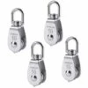 EINEMGELD 4 Pièces Poulie Simple En Acier Inoxydable 304 Poulie Simple Pour De Nombreuses Applications,Garage, Chargement De Machine, Rideau, Corde à Linge, Système De Poulie Pour Chien, Etc -Equipement antichute Soldes 62318122 1