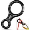 HEGUYEY Dispositif De Descente à Oreille Recourbée 35kN Descendeur Figure 8 Aluminium Materiel Pour Les Loisirs De Plein Air Appliquer Cordes -Equipement antichute Soldes 62769045 1