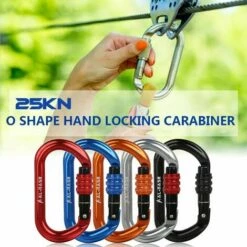 SINCèREETALI Mousqueton à Verrouillage D'escalade Master Lock De Type O (rouge Argenté) -Equipement antichute Soldes 63526355 2