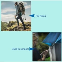 SLI-RES Mousqueton,Mousqueton Tactique,Porte-clés Mousqueton Noir,Mousqueton En Alliage D'aluminium Avec Verrouillage à Vis,Pêche,Camping,Randonnée,Ski,Vélo,etc (Noir) 2 Pièces，Lilaris -Equipement antichute Soldes 63567362 5