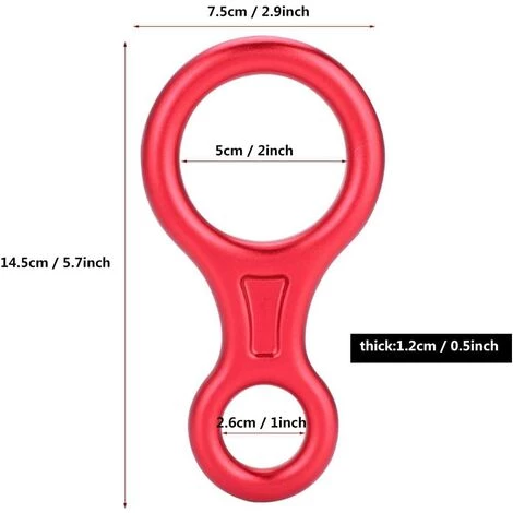 FLYME Rappel Figure 8 Escalade Rappel Safety 35KN Alpinisme Escalade Figure 8 Anneau Descendeur De Corde 4 FLYME Rappel Figure 8 Escalade Rappel Safety 35KN Alpinisme Escalade Figure 8 Anneau Descendeur De Corde – Image 2