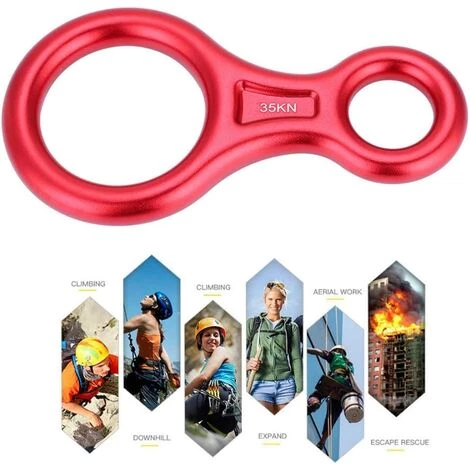 FLYME Rappel Figure 8 Escalade Rappel Safety 35KN Alpinisme Escalade Figure 8 Anneau Descendeur De Corde 7 FLYME Rappel Figure 8 Escalade Rappel Safety 35KN Alpinisme Escalade Figure 8 Anneau Descendeur De Corde – Image 5