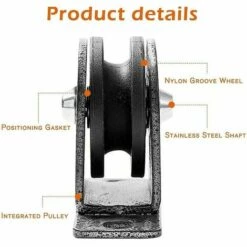 JOORRT Poulie Roulement Fitness Avec Roue Rainurée U Silencieuse, Poulie Corde Levage Pivotante Acier Inoxydable Poulie Silencieuse Poulie Corde Pivotante Robuste Pour Gym, Accessoires Sport Maison -Equipement antichute Soldes 63695793 3