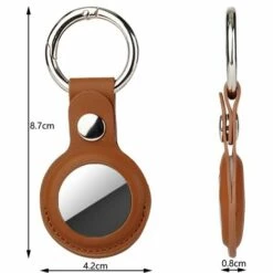 PERLE RARE 3 Pièce Étuis En Cuir PU Pour AirTags Key Finder (Locator Tracker), Mini AirTags Tracker Cover Skin, Housse AirTags Avec Porte-Clés -Equipement antichute Soldes 63731862 5