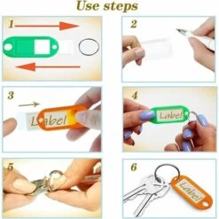 PERLE RARE 10 Pièces étiquette Avec Porte-clés, Porte-clés Couleur, étiquette D'identification En Plastique Avec Porte-clés Fendu Pour Identifiant De Clé De Porte, Valise, Hôtel, Animal De Compagnie, Attente -Equipement antichute Soldes 63731879 3