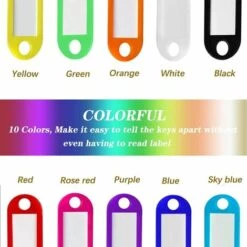 PERLE RARE 10 Pièces étiquette Avec Porte-clés, Porte-clés Couleur, étiquette D'identification En Plastique Avec Porte-clés Fendu Pour Identifiant De Clé De Porte, Valise, Hôtel, Animal De Compagnie, Attente -Equipement antichute Soldes 63731879 4