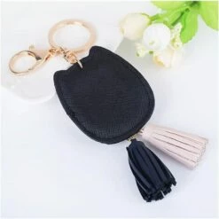 PERLE RARE Hibou Tassel Porte-clés Pendentif Charm Porte-clés Mode Femme Sac Décoration (Noir) 11 PERLE RARE Hibou Tassel Porte-clés Pendentif Charm Porte-clés Mode Femme Sac Décoration (Noir) -Equipement antichute Soldes 63731951 5