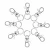 PERLE RARE 50 Pièces Porte-clés Rotatif，Mousqueton Porte Clé,Anneaux Porte Clé,Fermoirs De Griffe De Homard Crochets Mousquetons Pivotants Pour Sac à Main DIY Décoration (Argent) -Equipement antichute Soldes 63732323 1