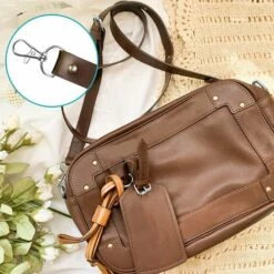 PERLE RARE 50 Pièces Porte-clés Rotatif,Mousqueton Porte Clé,Fermoirs Mousquetons Pivotants,D Fermoir Porte-clés Clip,pour Sac à Main Étiquette De Travail DIY Décoration -Equipement antichute Soldes 63732369 3