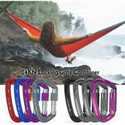 Dontodent Crochet De Sécurité D'escalade Sur Glace à Verrouillage Automatique De Type D Pour L'alpinisme En Plein Air Alliage D'aluminium De Magnésium Robuste Rouge Pour Protéger La Sécurité -Equipement antichute Soldes 63740829 4