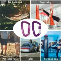 Dontodent Crochet De Sécurité D'escalade Sur Glace à Verrouillage Automatique De Type D Pour L'alpinisme En Plein Air Alliage D'aluminium De Magnésium Robuste Rouge Pour Protéger La Sécurité -Equipement antichute Soldes 63740829 5