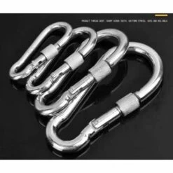 CATHERINE Mousqueton De Fixation Pour Usage Intensif, Sport, Serrure À Chien, Hamac À Balançoire, Boucle De Sécurité En Fer Massif Finition Galvanisée N° 6 Avec Contre-Écrou 10 Paquets -Equipement antichute Soldes 63741454 2