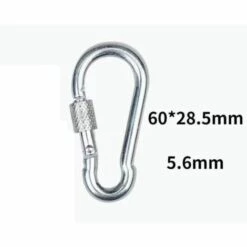 CATHERINE Mousqueton De Fixation Pour Usage Intensif, Sport, Serrure À Chien, Hamac À Balançoire, Boucle De Sécurité En Fer Massif Finition Galvanisée N° 6 Avec Contre-Écrou 10 Paquets -Equipement antichute Soldes 63741454 3