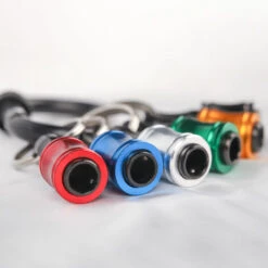 LIFCAUSAL 1/4 Pouces Tige Hexagonale En Alliage D'aluminium Tournevis Porte-embouts Barre D'extension Perceuse Vis Adaptateur Changement Porte-clés Portable (48PC Couleur Avec Mousqueton Noir) -Equipement antichute Soldes 63745780 3