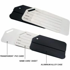LIFCAUSAL Lot De 8 étiquettes à Bagages En Aluminium Noir Avec Carte D'identité Parfaite Pour Repérer Rapidement Les Valises à Bagages Par Ovener -Equipement antichute Soldes 63745958 3