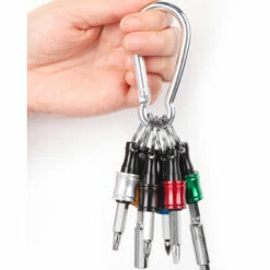 LIFCAUSAL 1/4 Pouces Tige Hexagonale En Alliage D'aluminium Tournevis Porte-embouts Barre D'extension Perceuse Vis Adaptateur Changement Porte-clés Portable (10PC Couleur Avec Mousqueton Argenté) 11 LIFCAUSAL 1/4 Pouces Tige Hexagonale En Alliage D'aluminium Tournevis Porte-embouts Barre D'extension Perceuse Vis Adaptateur Changement Porte-clés Portable (10PC Couleur Avec Mousqueton Argenté) -Equipement antichute Soldes 63746052 5