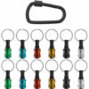 LIFCAUSAL 1/4 Pouces Tige Hexagonale En Alliage D'aluminium Tournevis Porte-embouts Barre D'extension Perceuse Vis Adaptateur Changement Porte-clés Portable (12PC Couleur Avec Mousqueton Noir) -Equipement antichute Soldes 63746496 1